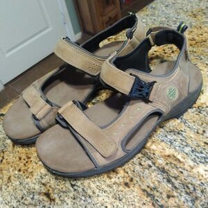 Dunham Sandal Men's DAI04tn Newport Nolan Brown 3-way Adjustable Straps Sz 14